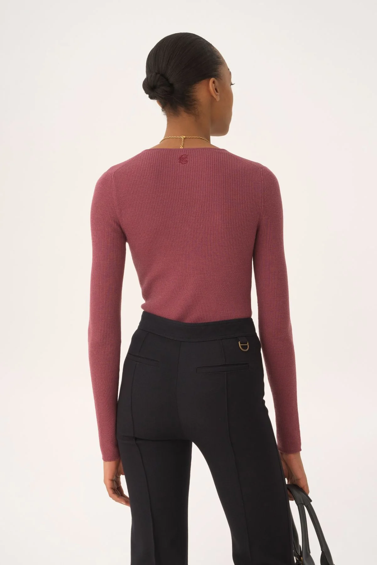 Chloé LS Henley Shirt - Rusty Pink - Image 3