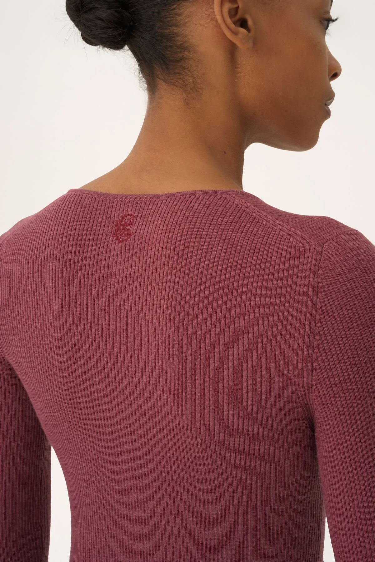 Chloé LS Henley Shirt - Rusty Pink - Image 4