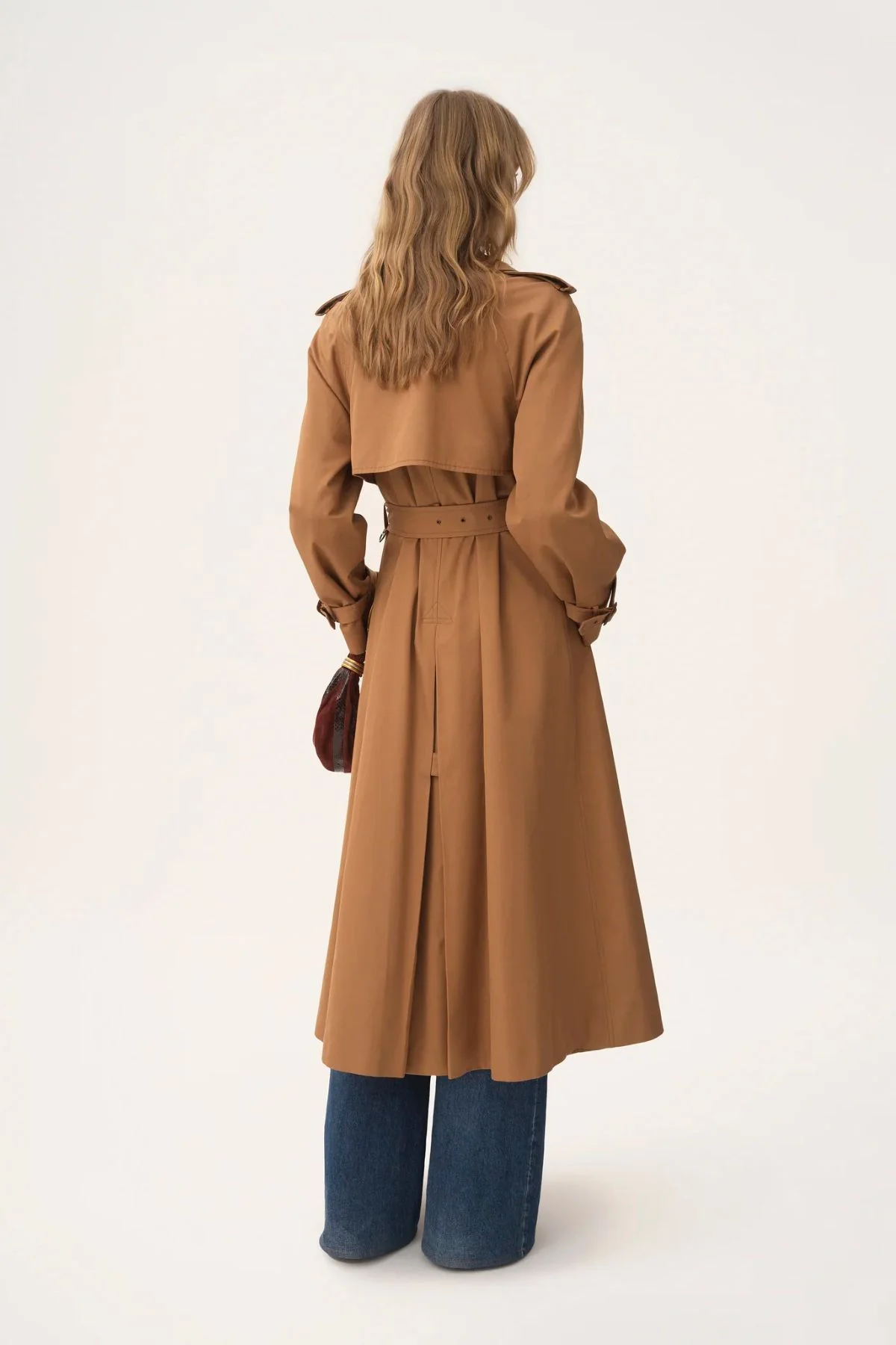 Chloé Cotton Gabardine Trench Coat - Golden Brown - Image 3