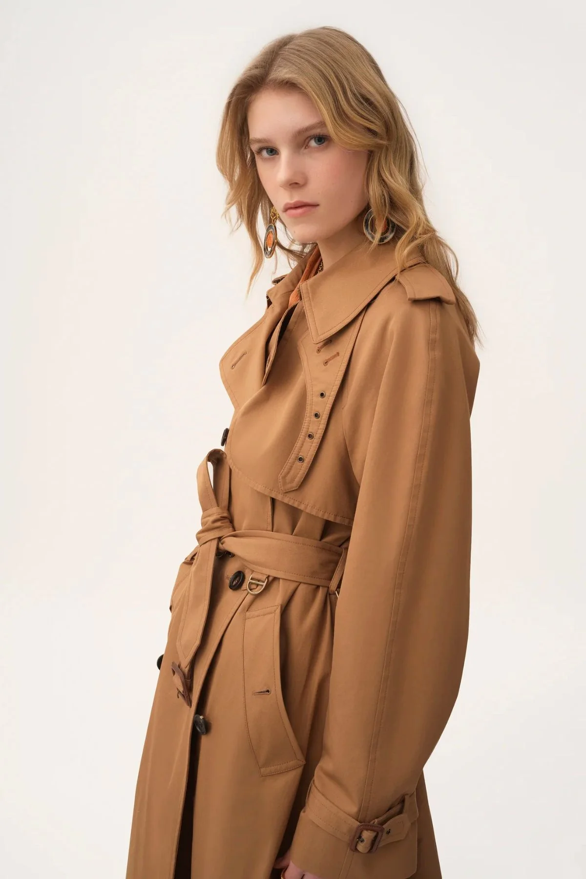 Chloé Cotton Gabardine Trench Coat - Golden Brown - Image 4
