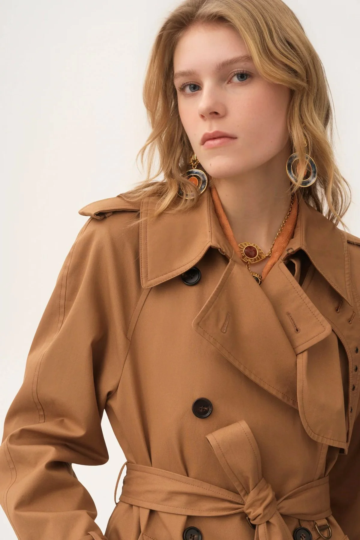 Chloé Cotton Gabardine Trench Coat - Golden Brown - Image 5