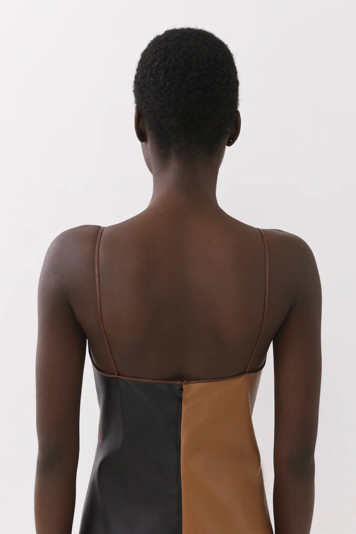 Chloé Patchwork Leather Dress - Multi Brown - Image 5