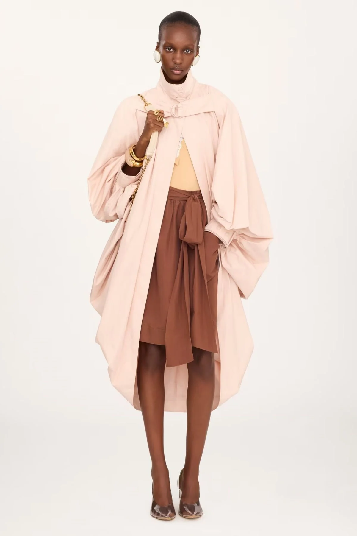 Chloé Skirt with Tie - Plain Brown - Image 2