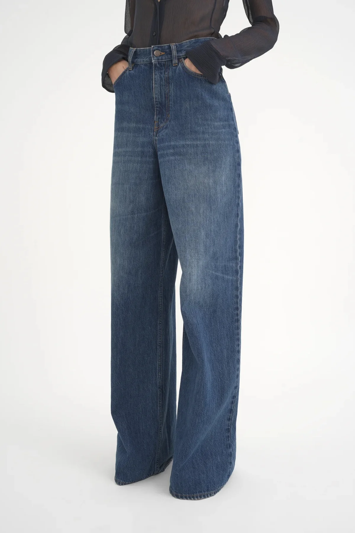 Chloé Wide Leg Jean - Night Blue - Image 4
