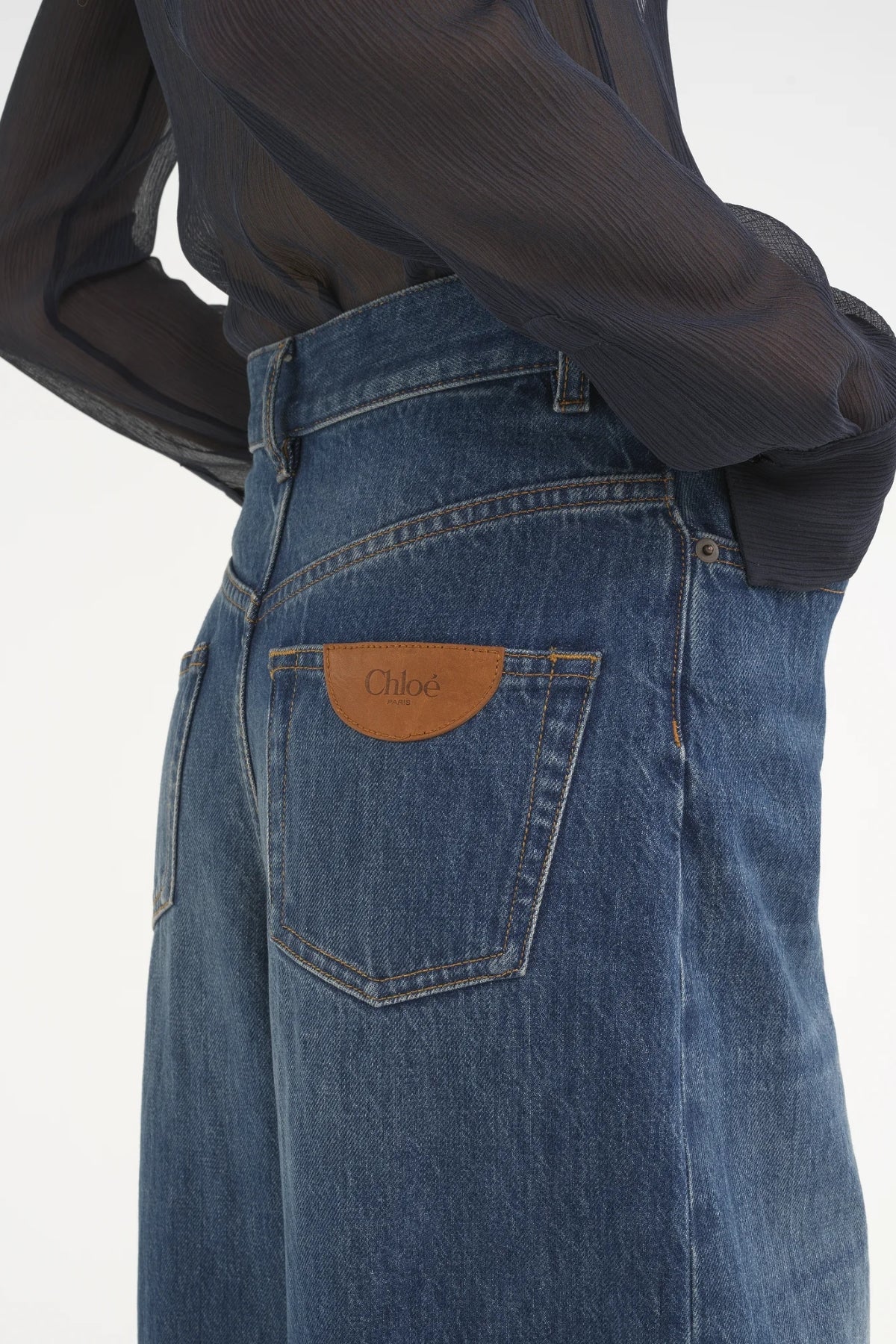 Chloé Wide Leg Jean - Night Blue - Image 5