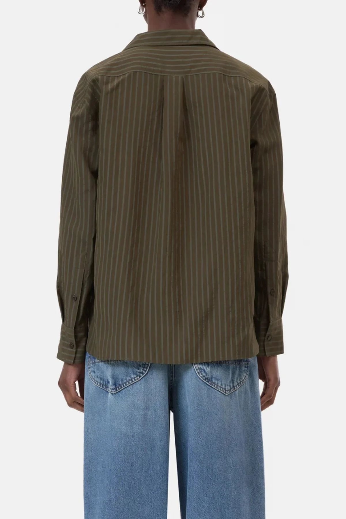 CLOSED Asym Evening Shirt - Marsh Green - Image 3