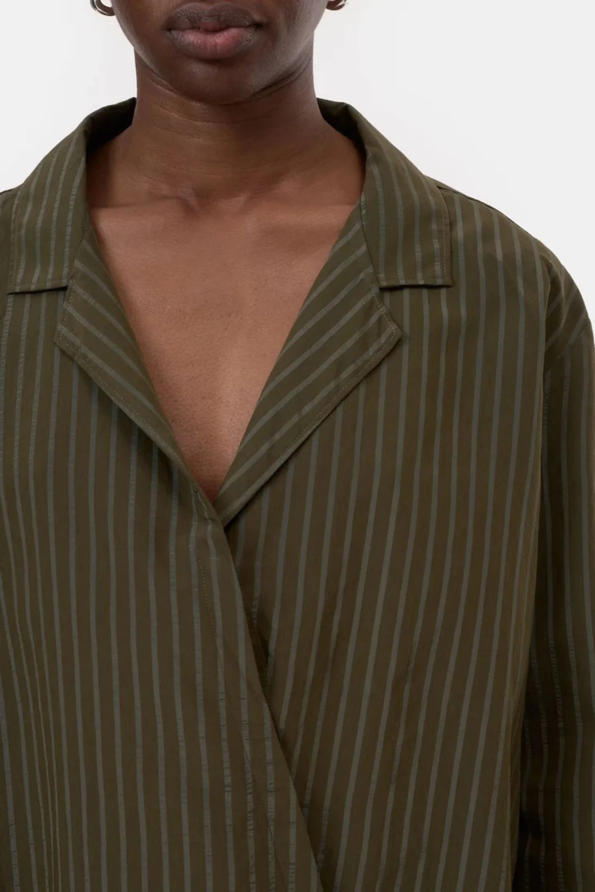 CLOSED Asym Evening Shirt - Marsh Green - Image 4
