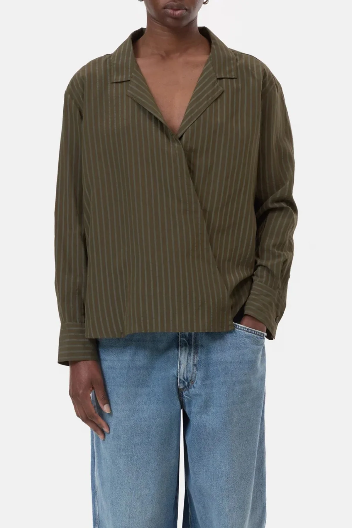 CLOSED Asym Evening Shirt - Marsh Green - Image 5