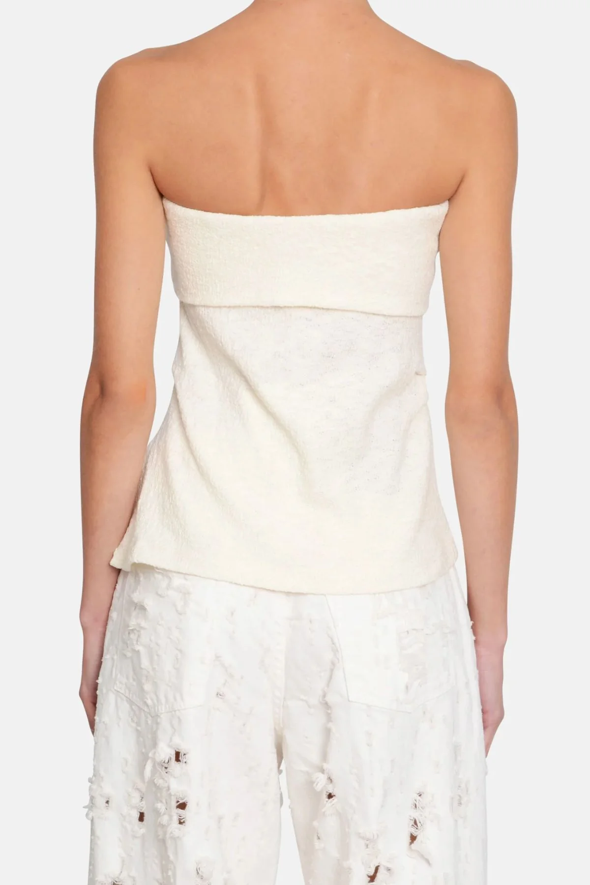 CLOSED Boucle Jersey Bandeau Top - Dune - Image 4