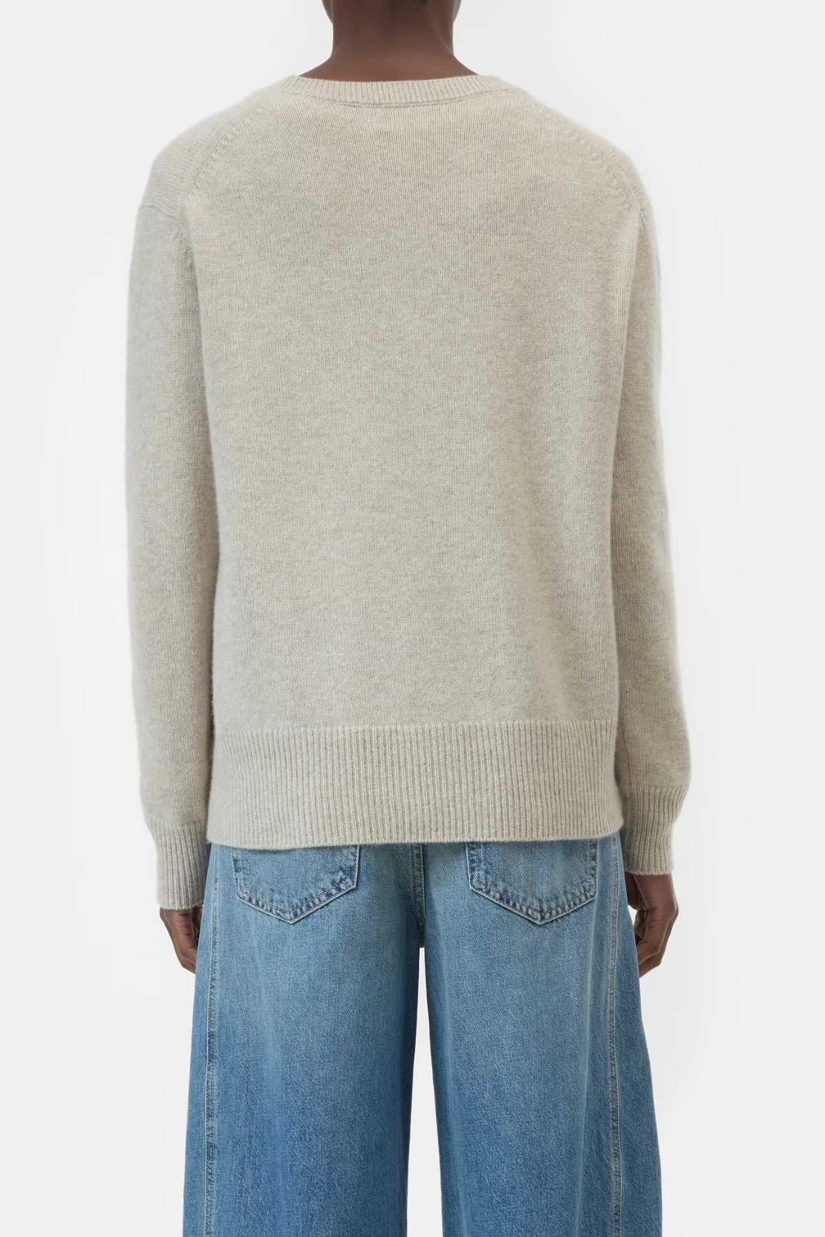 CLOSED Cashmere V-Neck Jumper - Clay Beige - Image 3