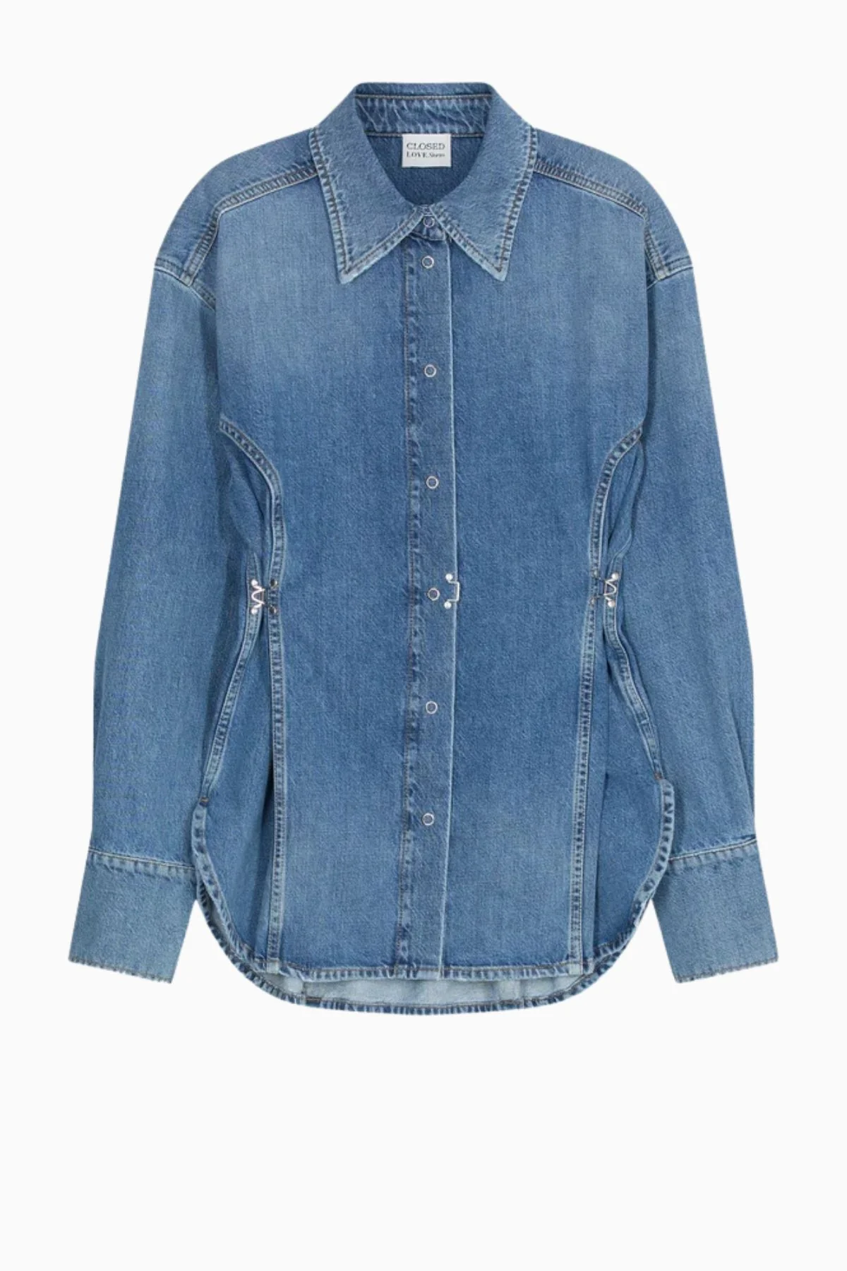CLOSED Love Stories Denim Shirt - Mid Blue - Image 3