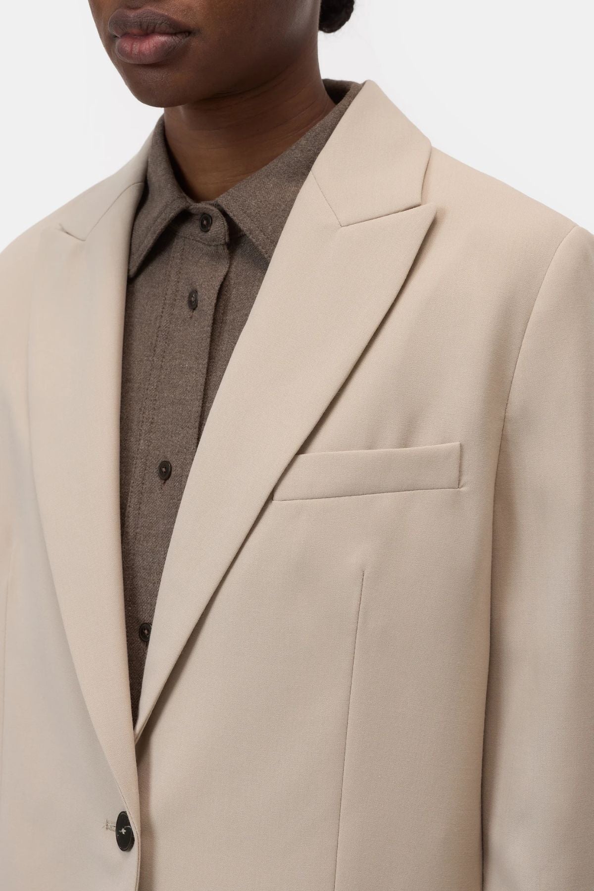 CLOSED Light Wool Blazer - Clay Beige - Image 4