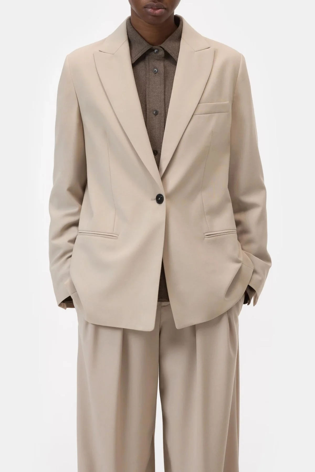 CLOSED Light Wool Blazer - Clay Beige - Image 6