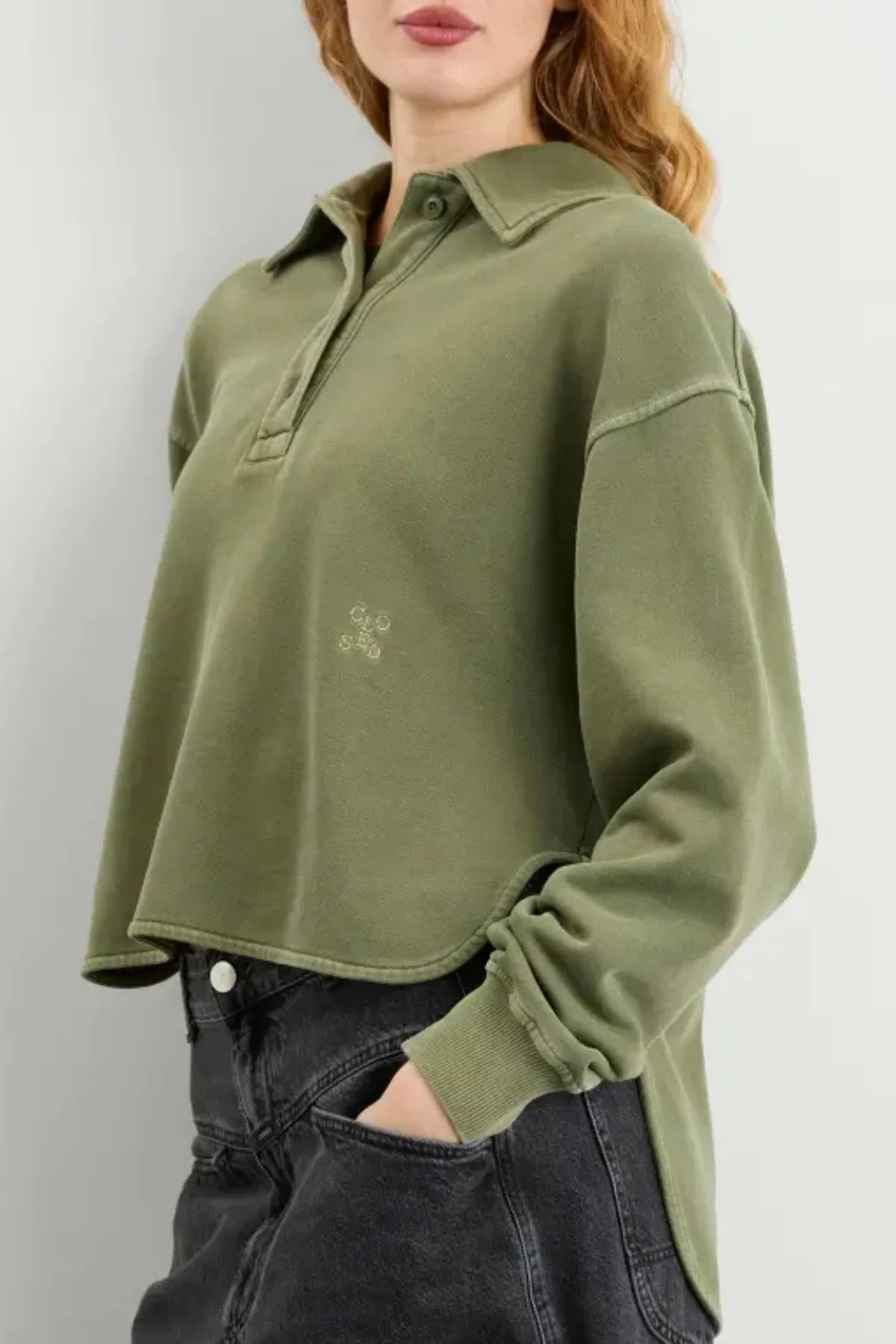 CLOSED Rugby Top - Army Green - Image 3