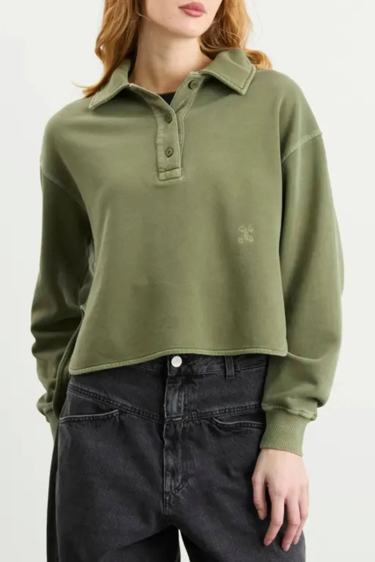 CLOSED Rugby Top - Army Green - Image 5