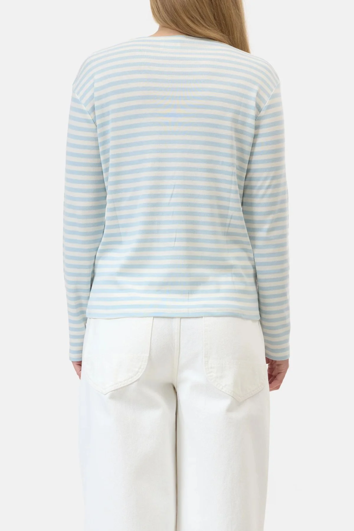 CLOSED Striped Long Sleeve T-Shirt - Nordic Blue - Image 2