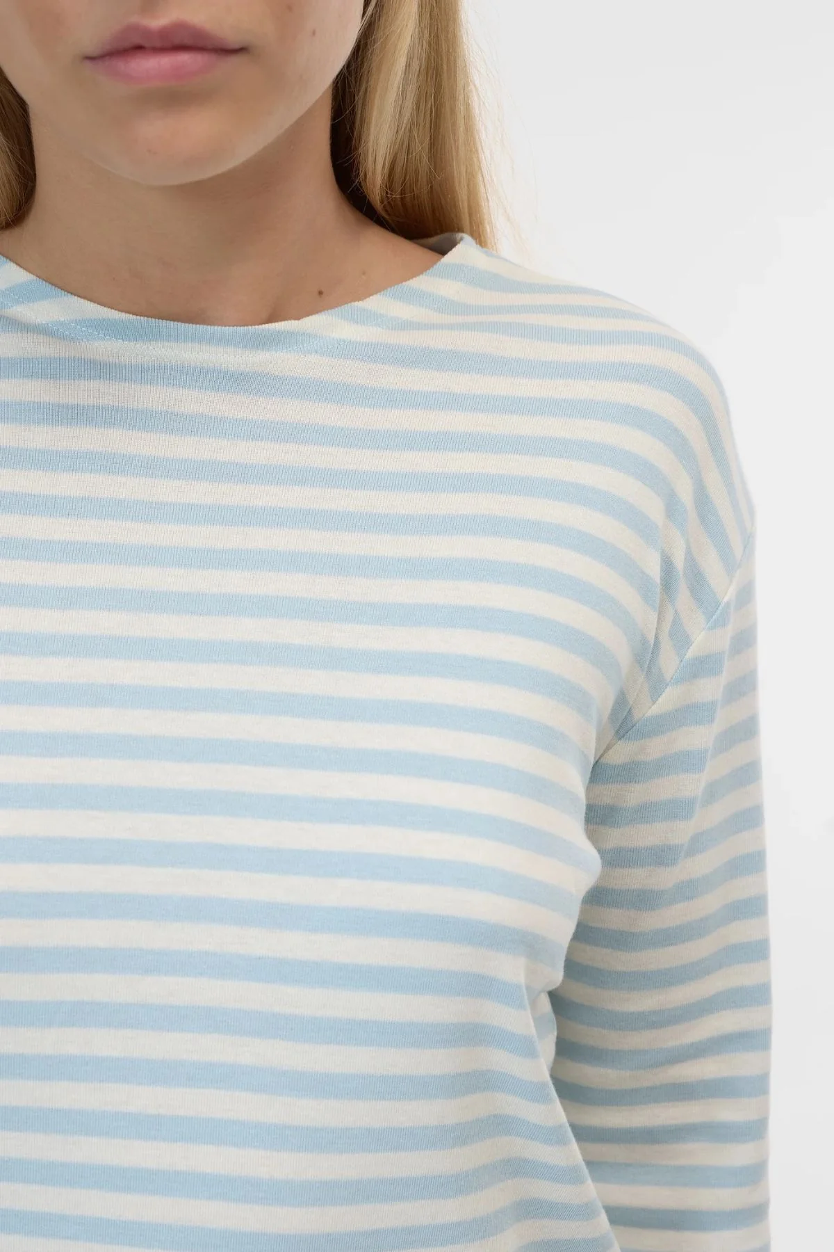 CLOSED Striped Long Sleeve T-Shirt - Nordic Blue - Image 3