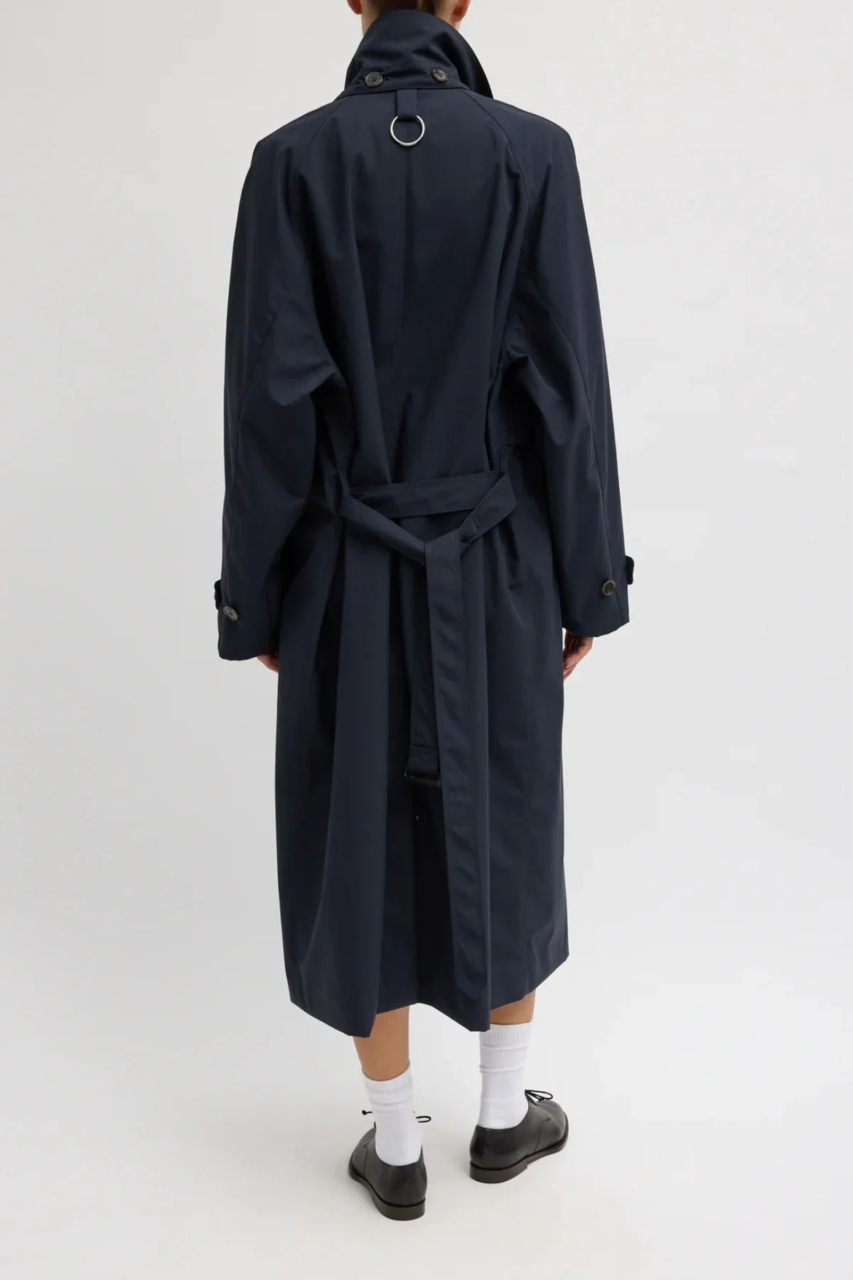 Tibi Double Collar Frank Trench - Navy - Image 3