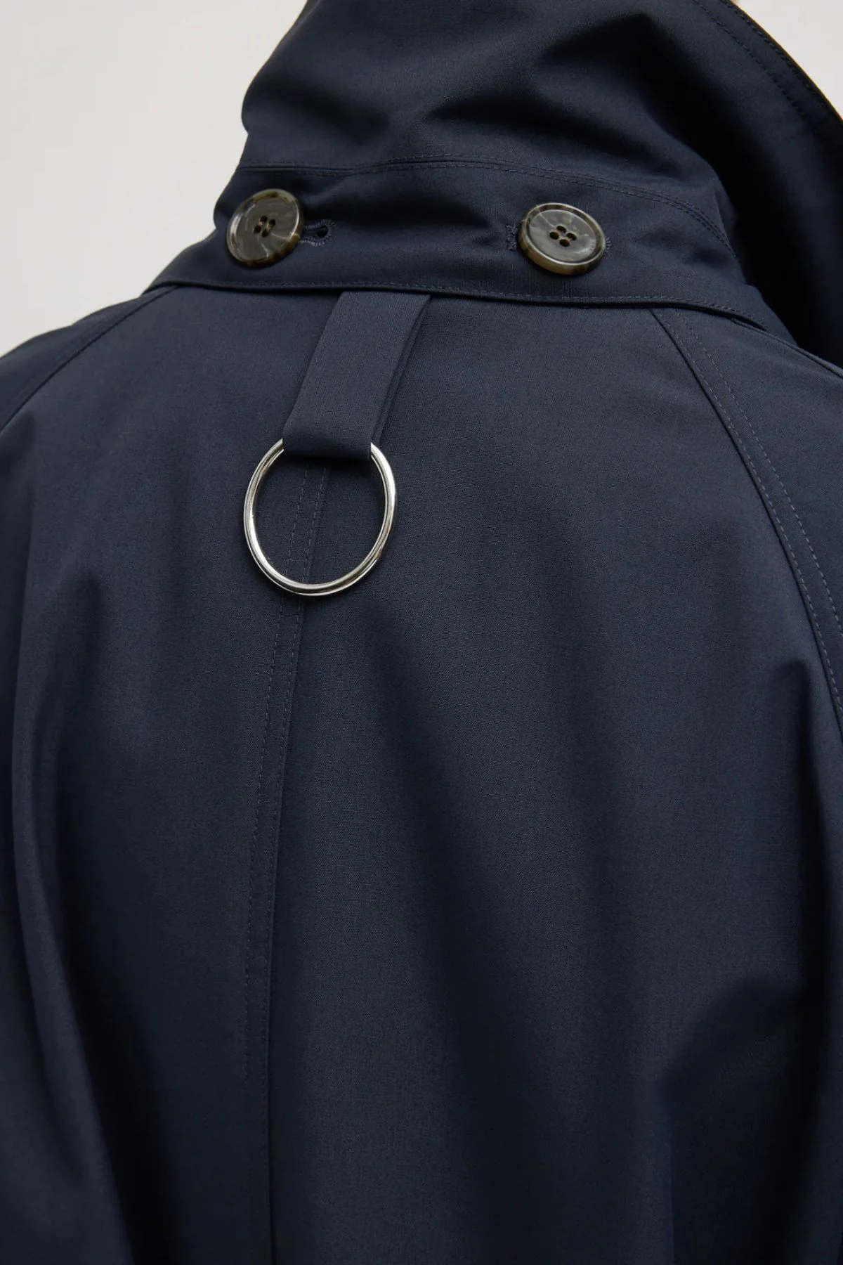 Tibi Double Collar Frank Trench - Navy - Image 5