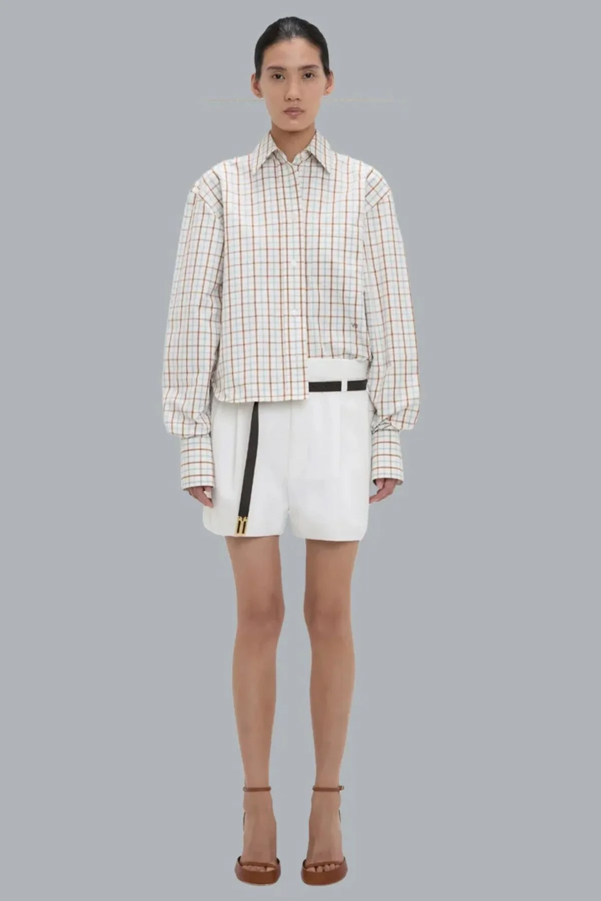 Victoria Beckham Ellys Checked Shirt - Multi/ White - Image 2