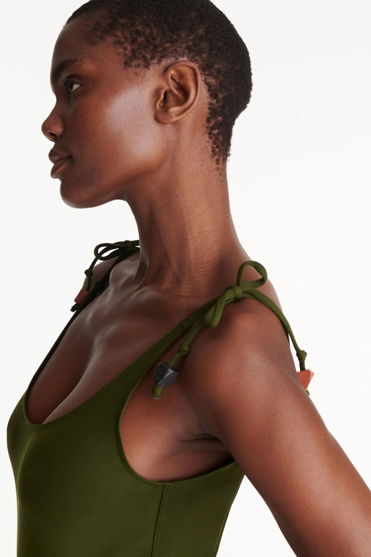 ERES Saturne Tie Strap Full Piece Swimsuit - Vert Mousse - Image 4
