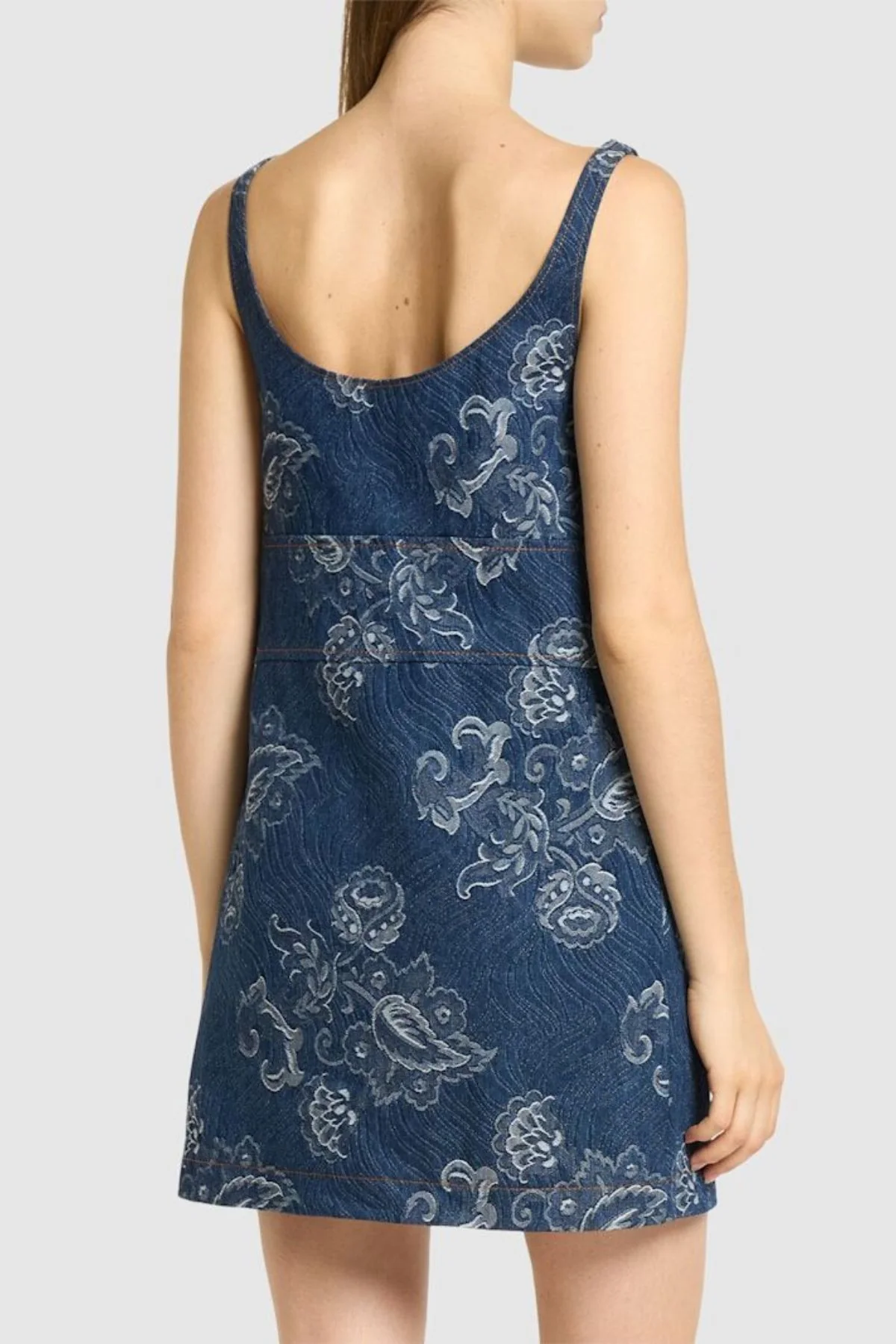 Etro Jacquard Mini Dress - Dark Blue - Image 3