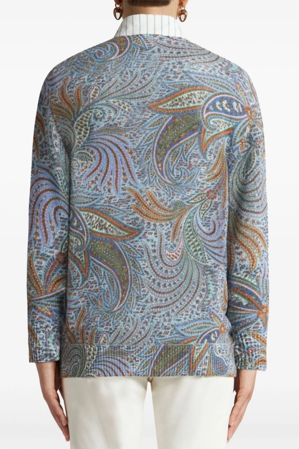 Etro V Neck Knit Jumper - Paisley - Image 3