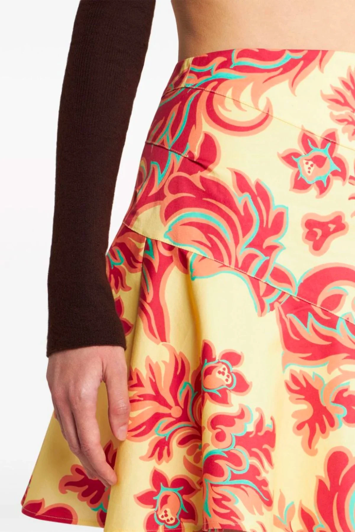 Etro Venus Print Cotton Mini Skirt - Yellow - Image 5