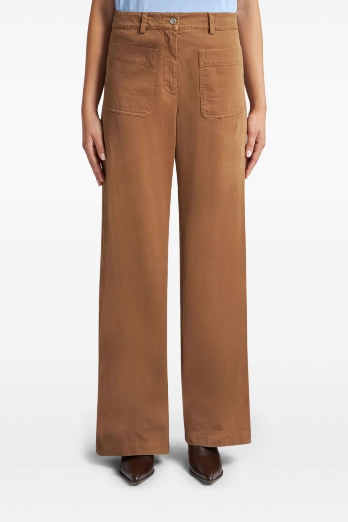 Etro Wide Leg Pant - Chestnut - Image 3
