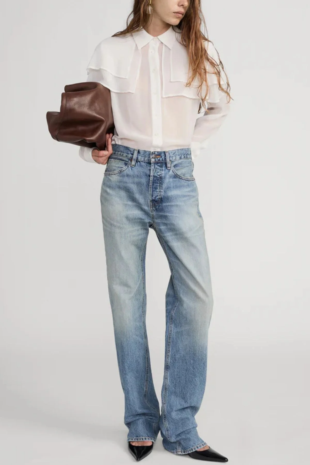 Frame Denim Cape Blouse - Cream - Image 2