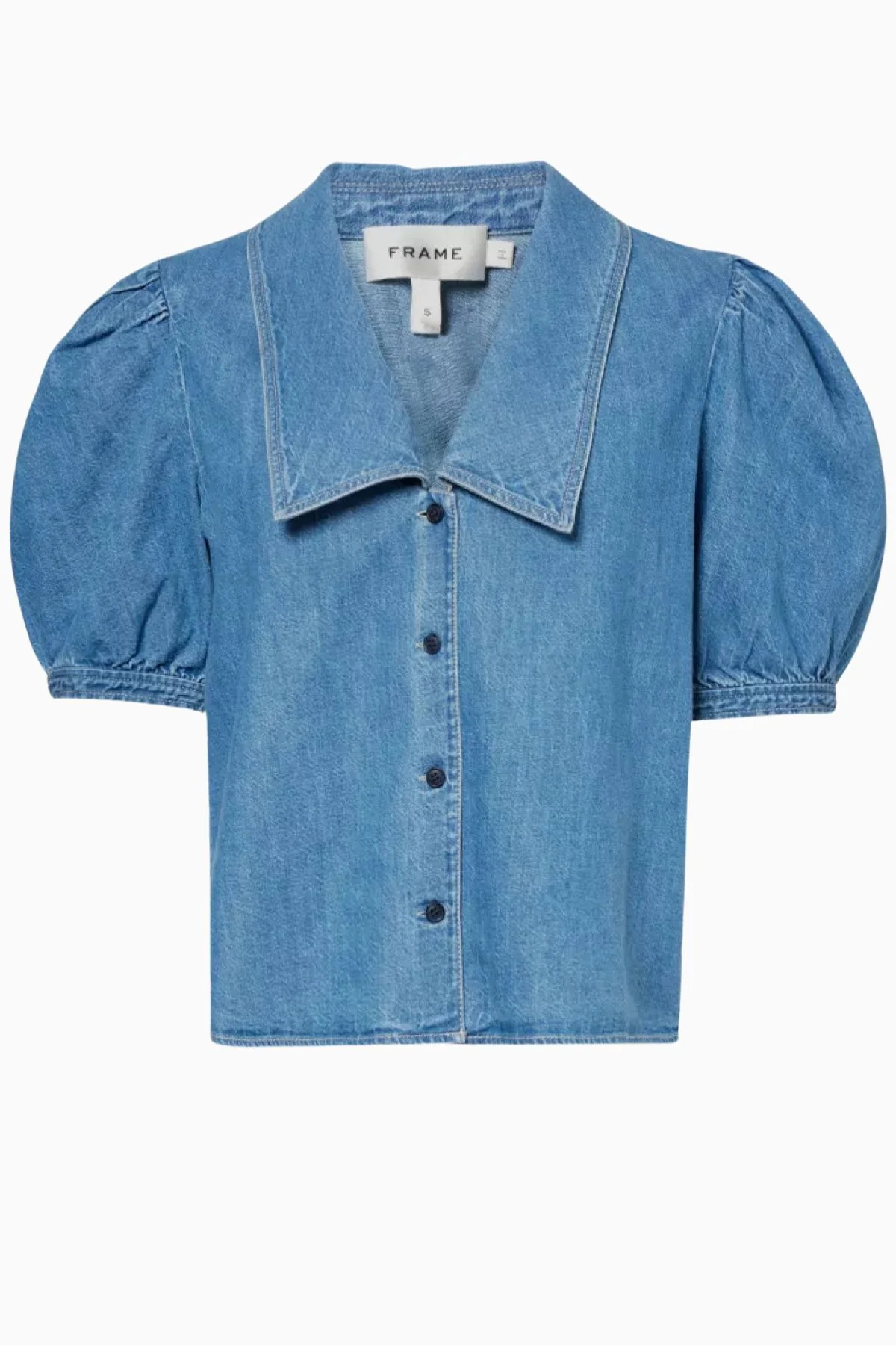 Frame Denim Denim Sailor Blouse - Starlet