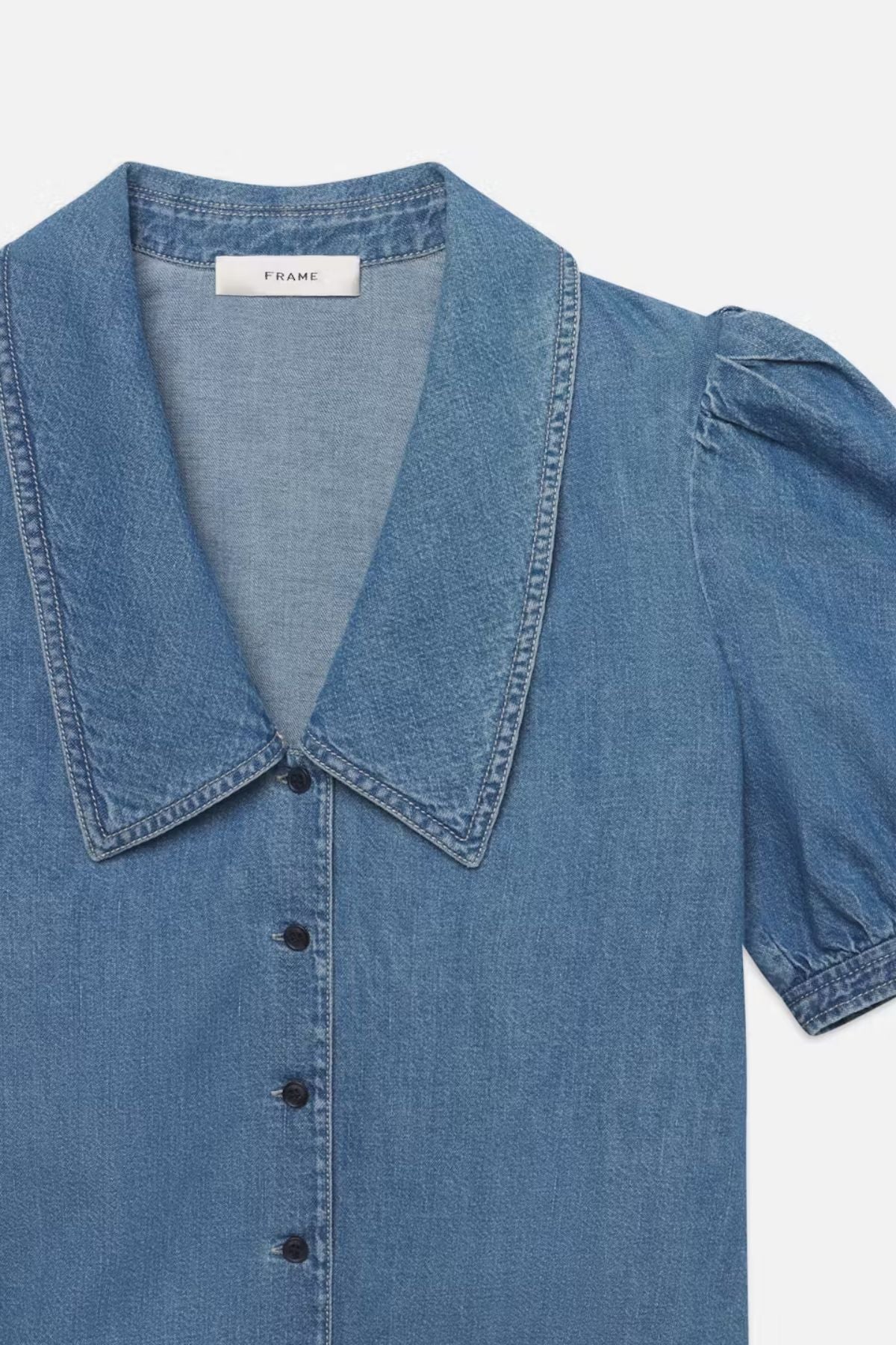 Frame Denim Denim Sailor Blouse - Starlet - Image 3