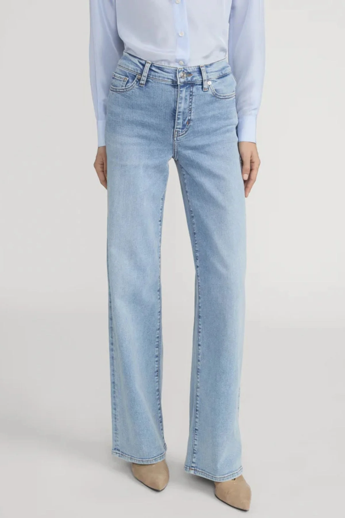 Frame Denim Le Slim Palazzo - Ripple - Image 5