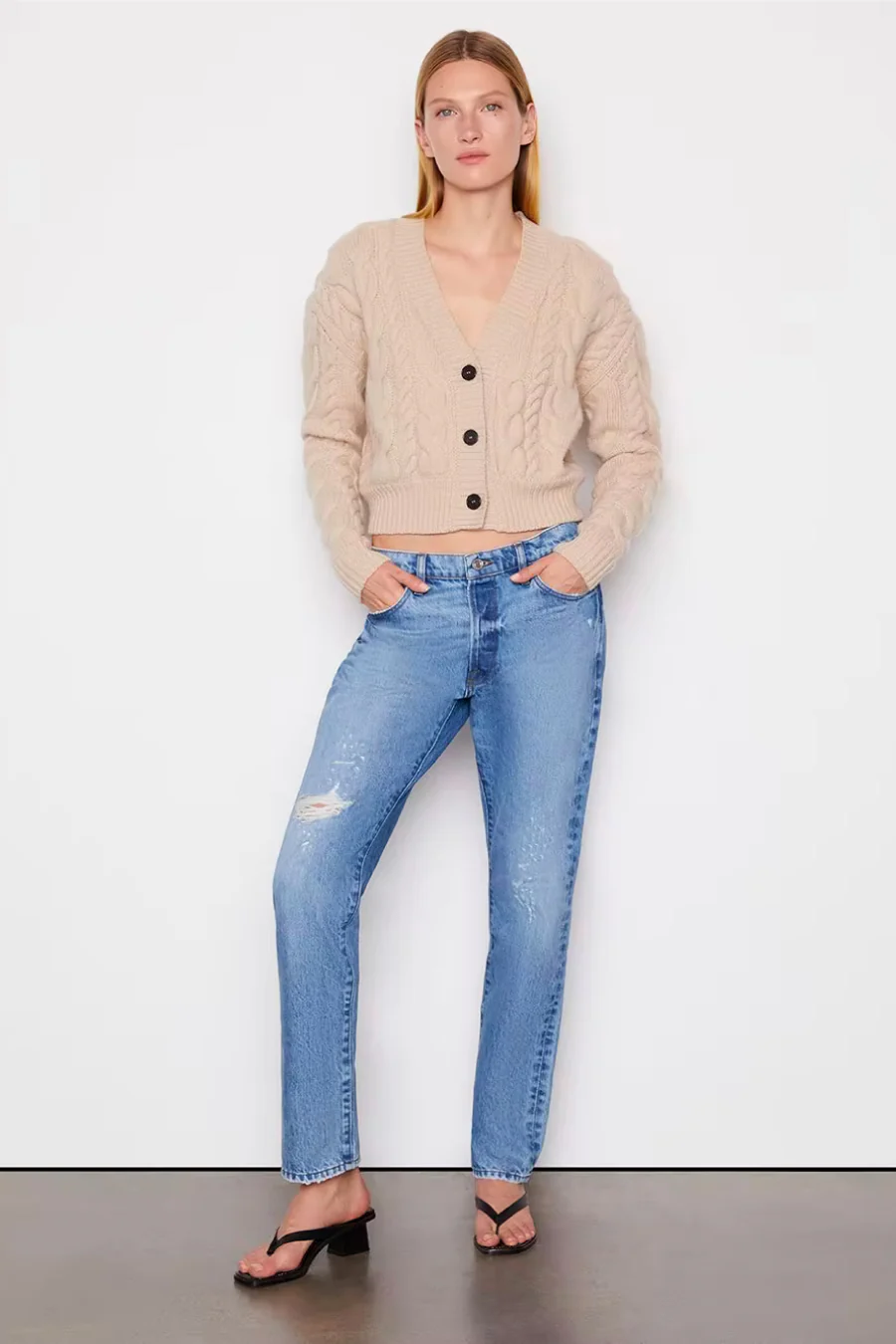 Frame Denim Le Slouch Biodegradable - Bluejays Rips - Image 2
