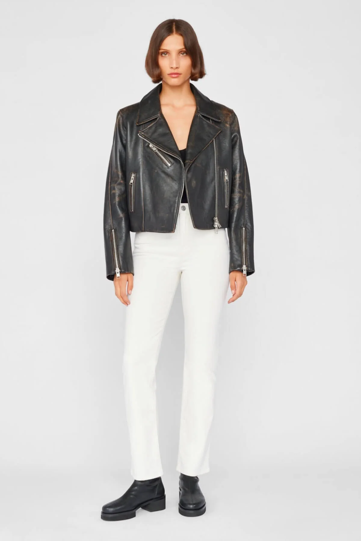 Frame Denim Le Super High Straight Jean - Au Natural - Image 2