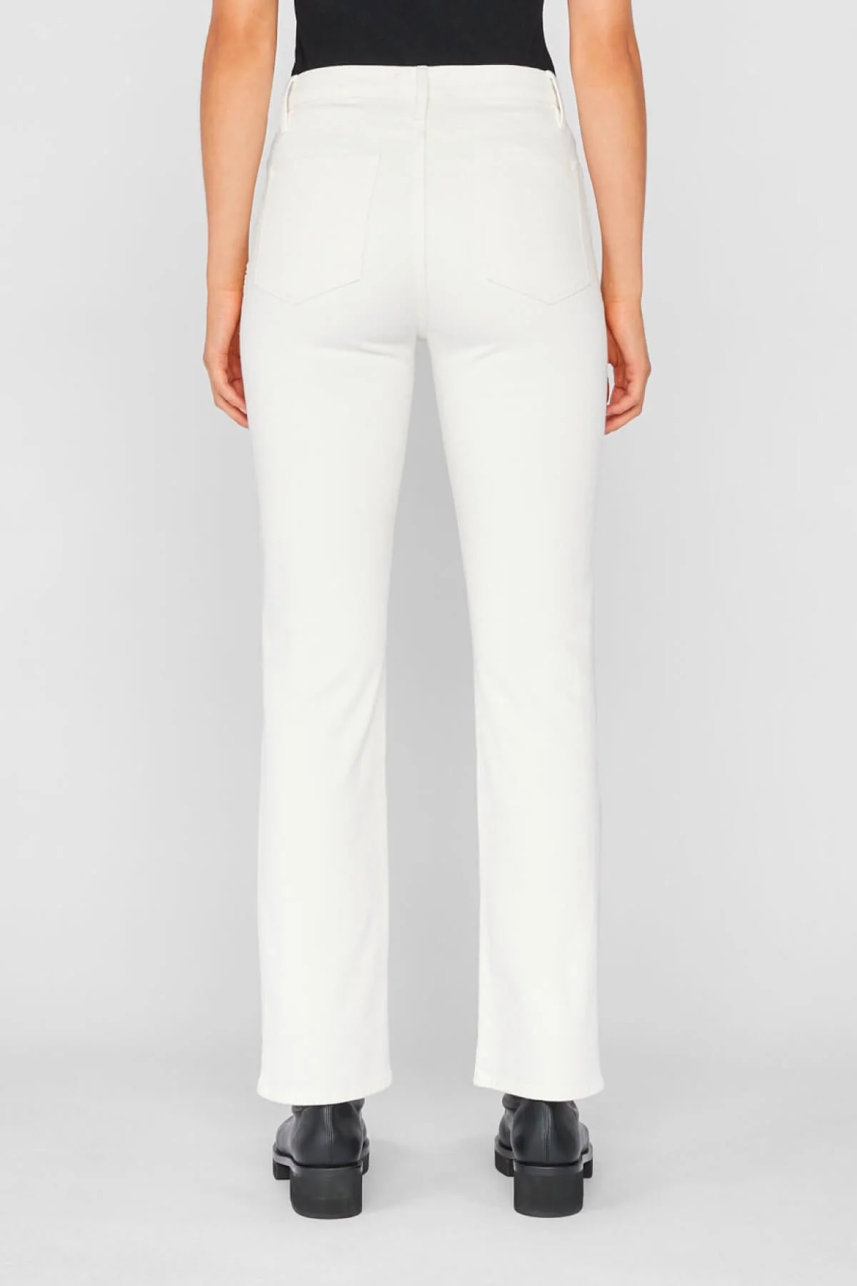 Frame Denim Le Super High Straight Jean - Au Natural - Image 3