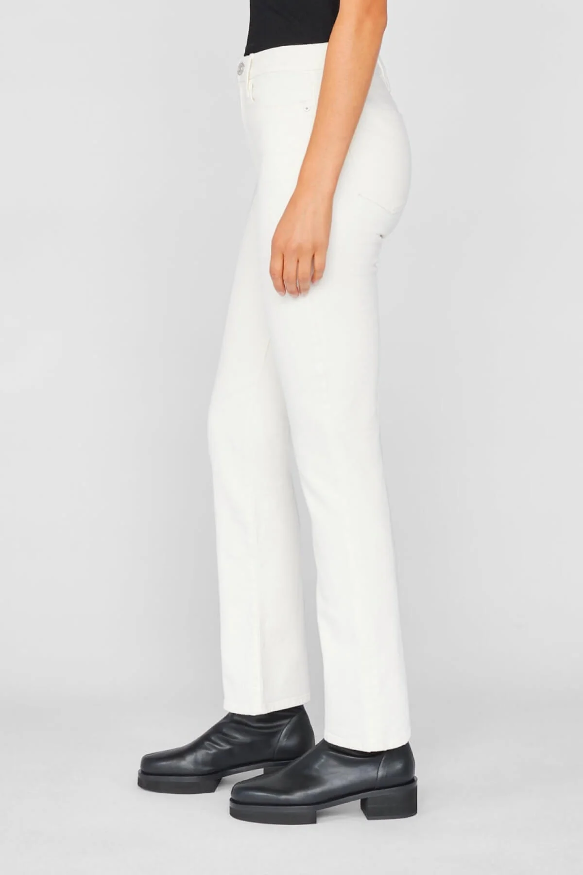 Frame Denim Le Super High Straight Jean - Au Natural - Image 4