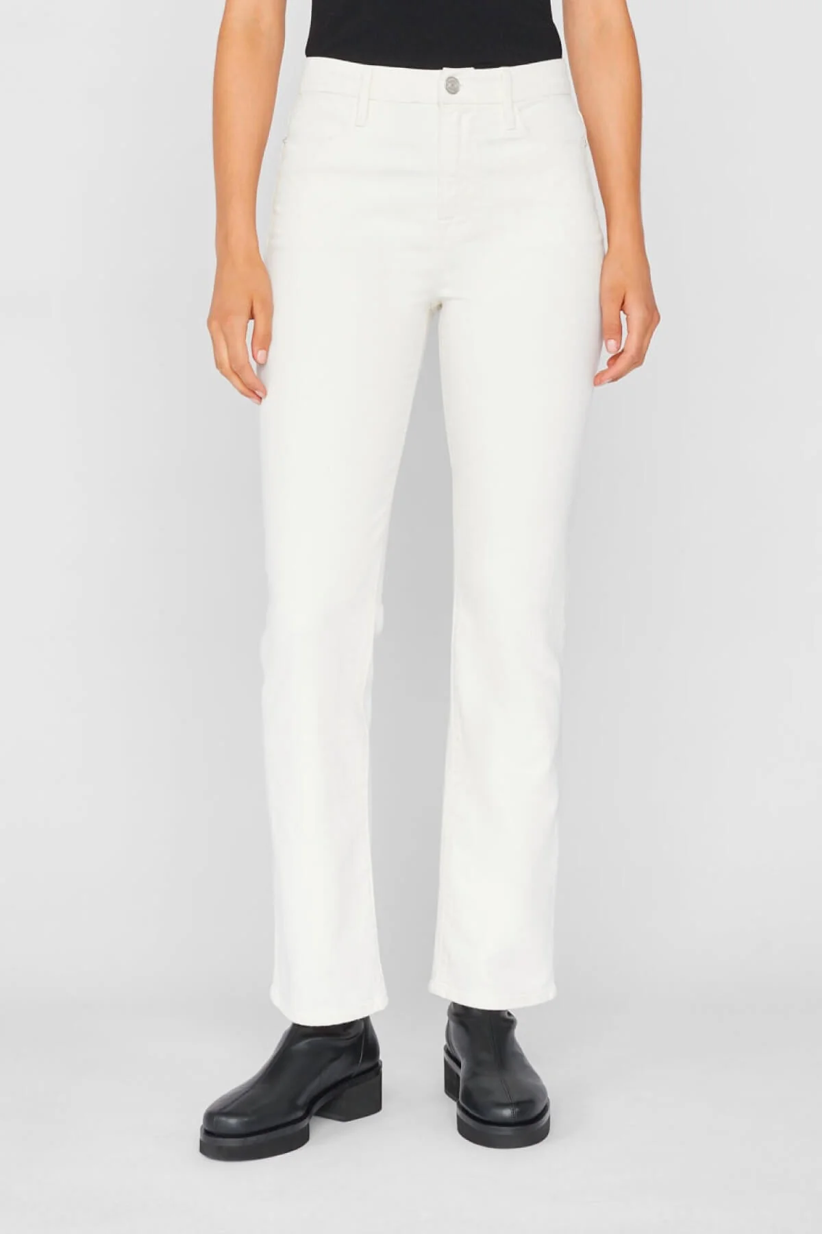 Frame Denim Le Super High Straight Jean - Au Natural - Image 5
