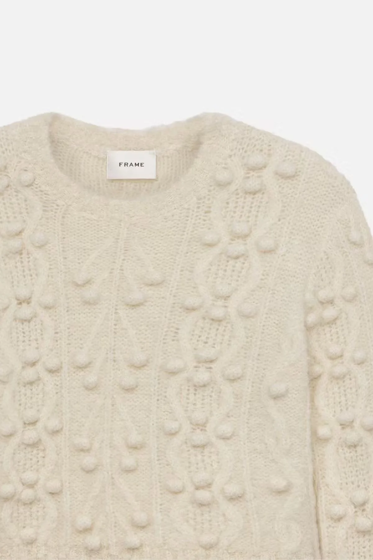 Frame Denim Popcorn Knit Jumper - Cream - Image 3