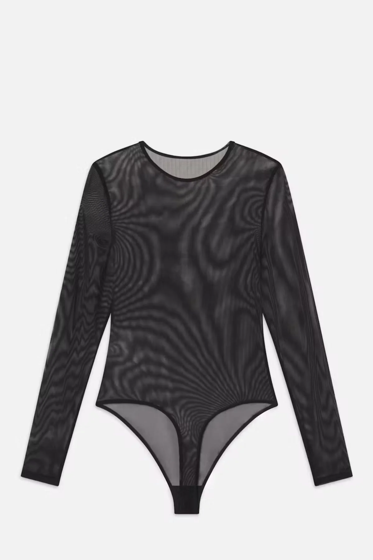 Frame Denim Stretch Mesh Bodysuit - Black - Image 3
