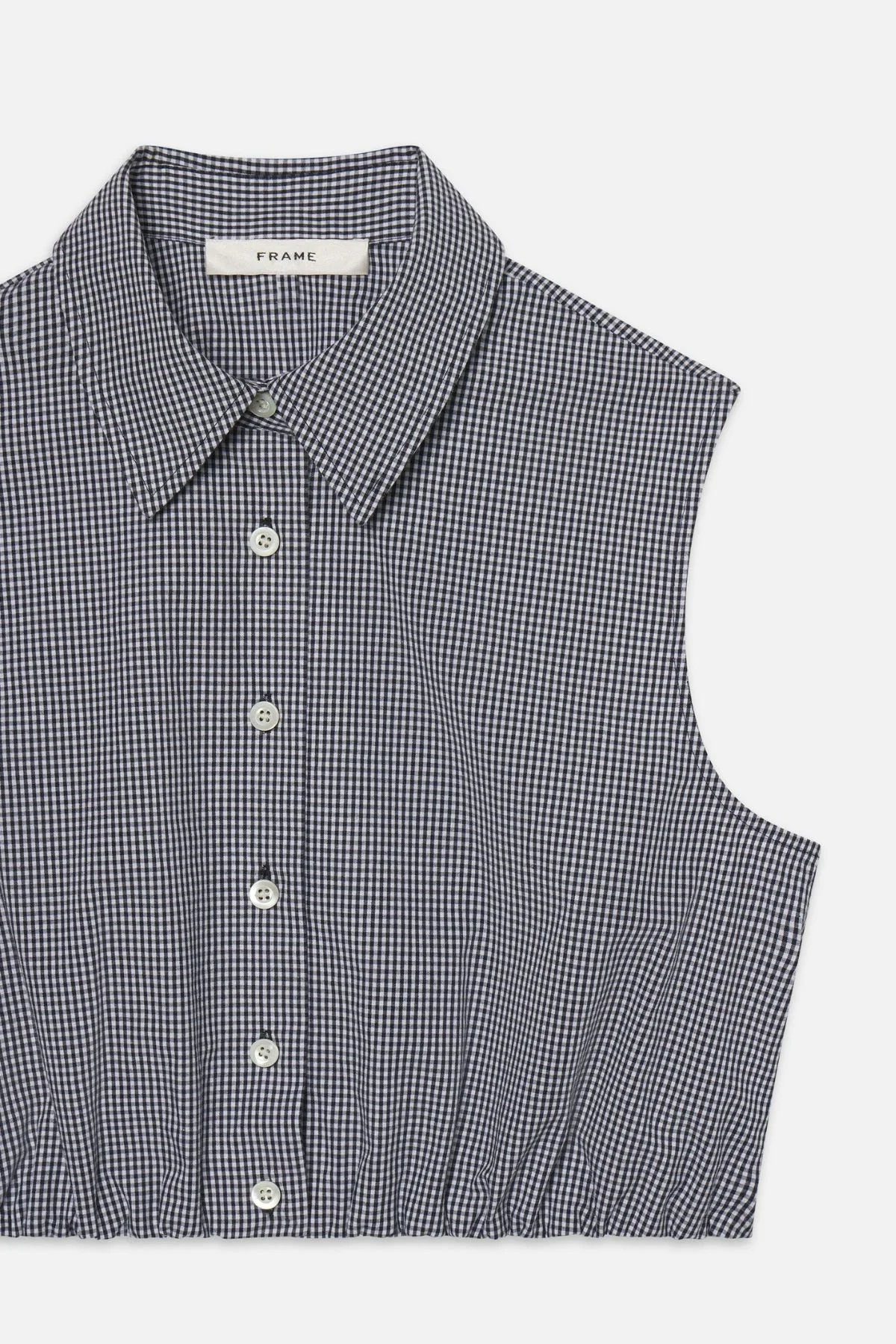 Frame Denim The Check Top - Navy Multi - Image 4