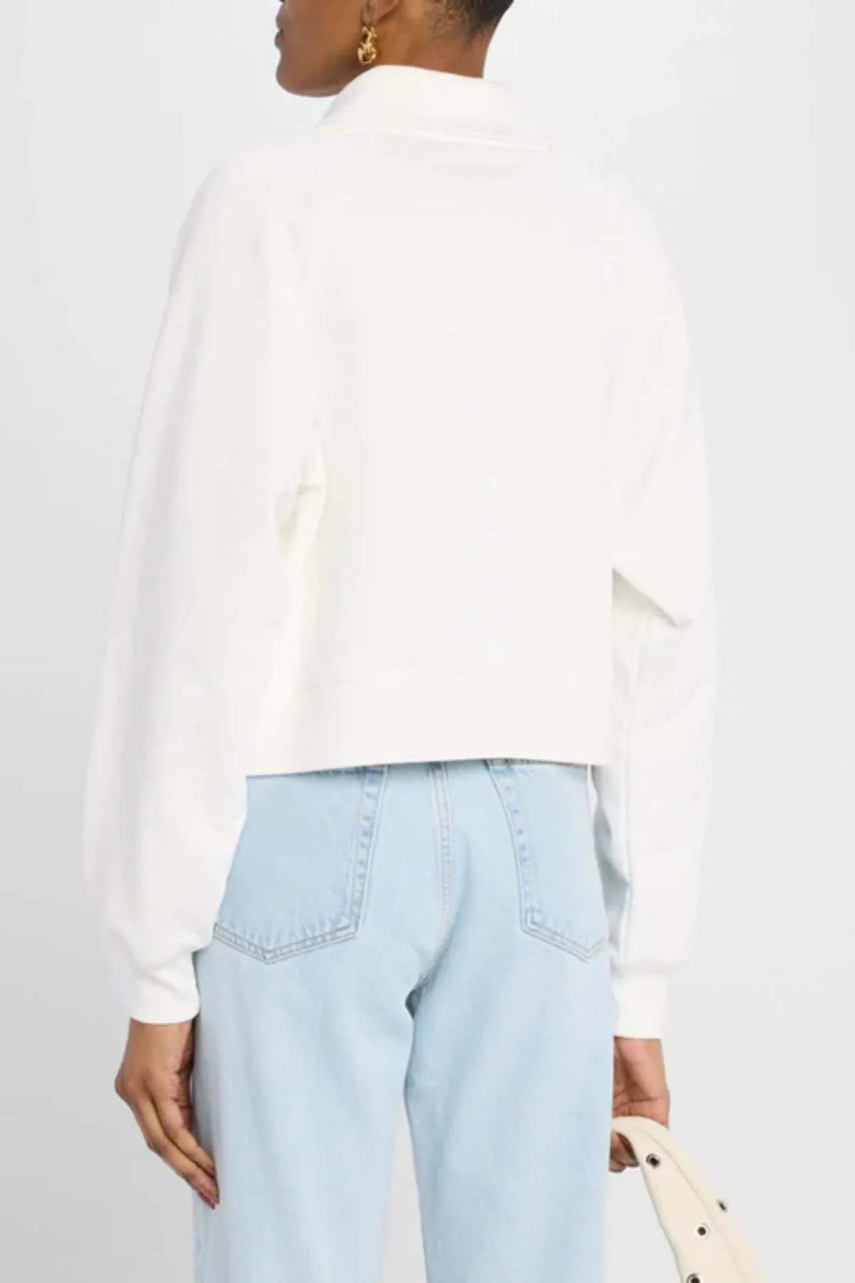 Frame Denim The Coach Sweatshirt - Cream - Image 3