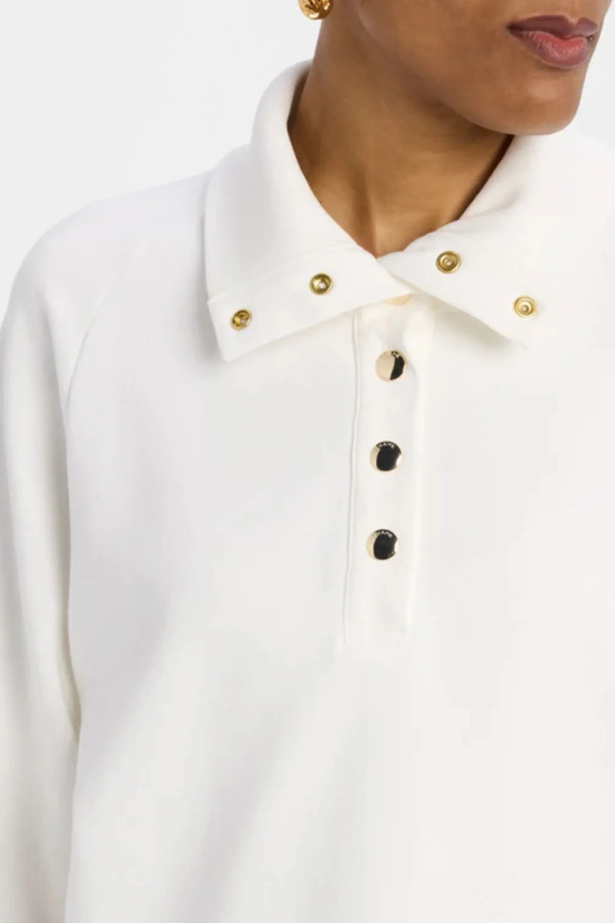 Frame Denim The Coach Sweatshirt - Cream - Image 4