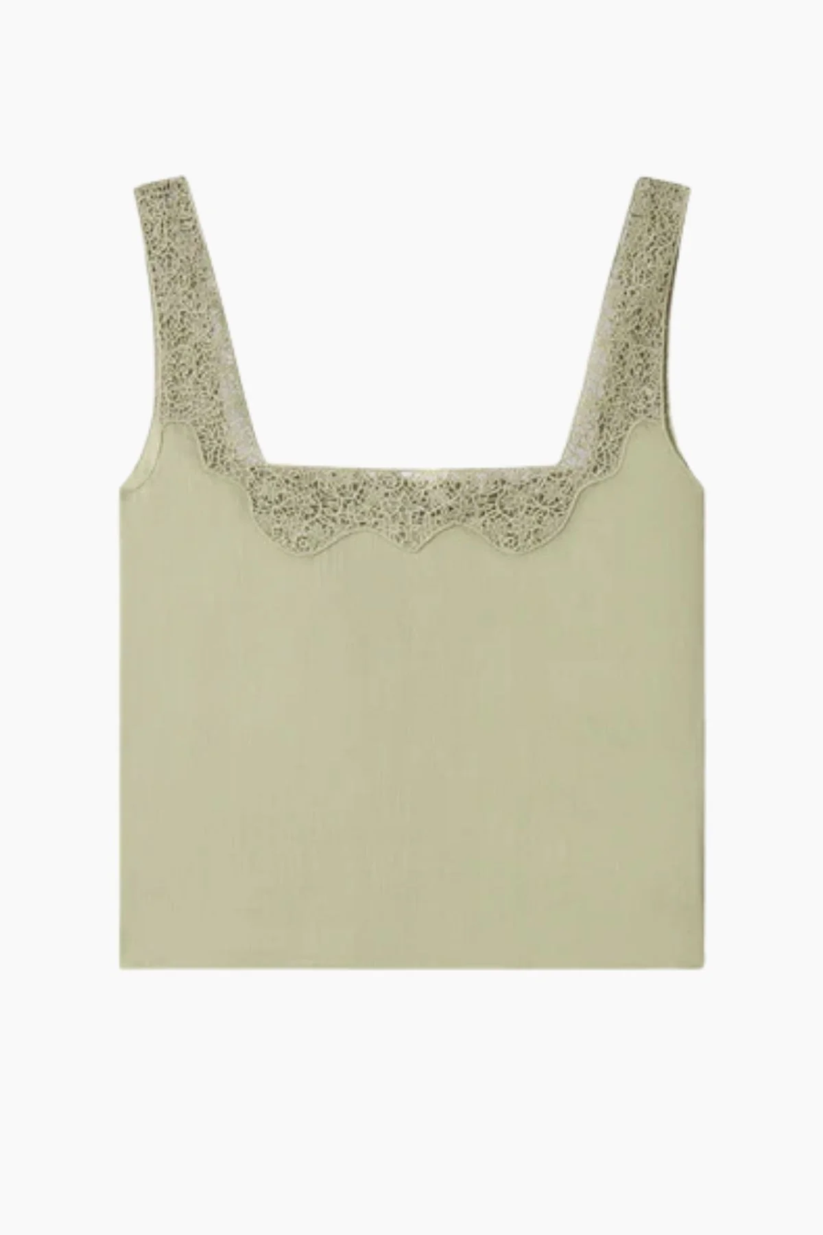 Frame Denim The Embroidered Tank - Sage - Image 2