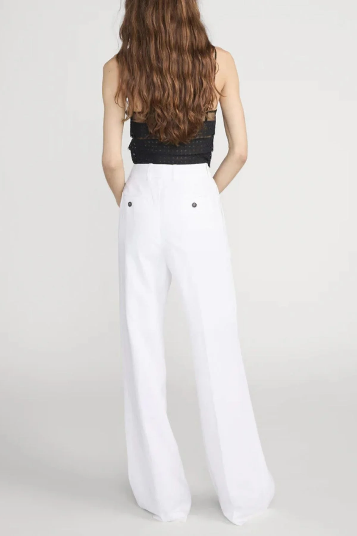 Frame Denim Lattice Crochet Cami - Black - Image 3