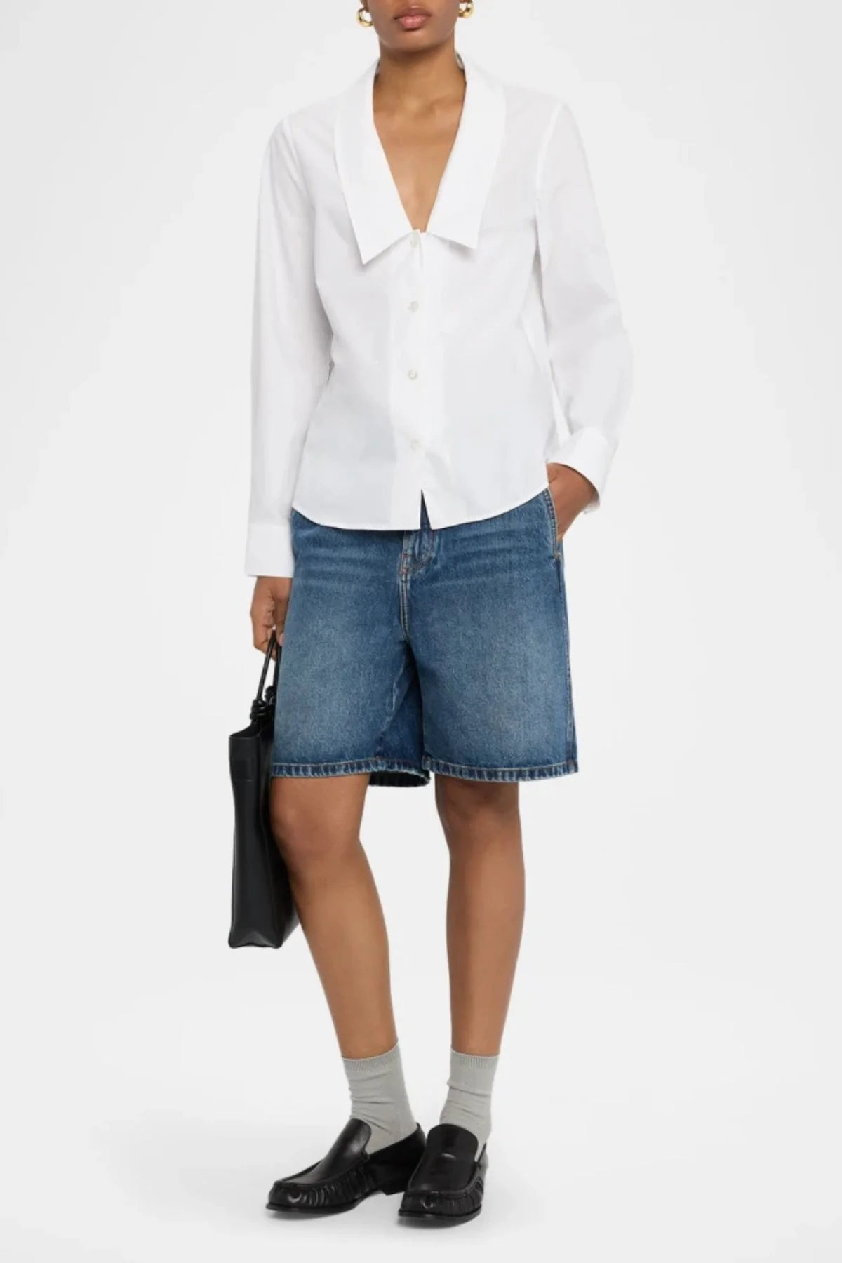 Frame Denim The Low Collar Shirt - White - Image 2