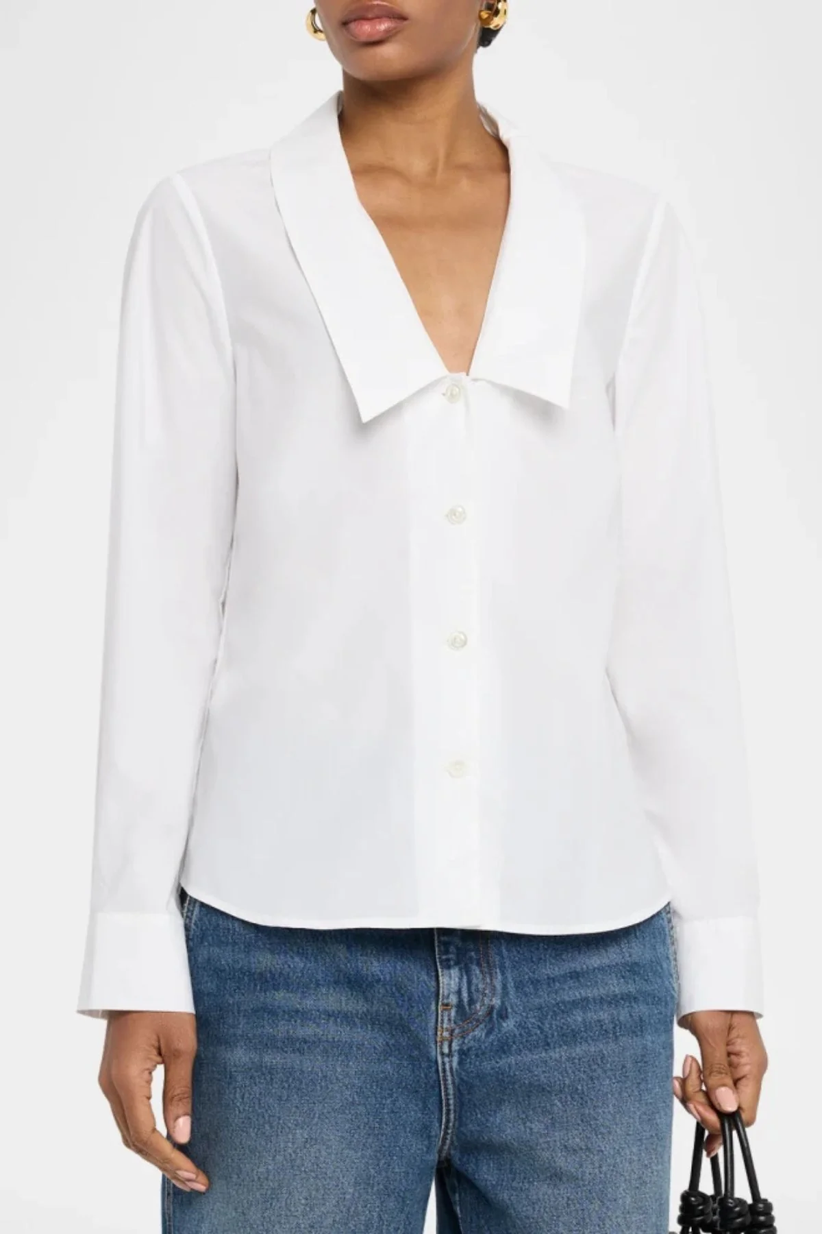 Frame Denim The Low Collar Shirt - White - Image 5