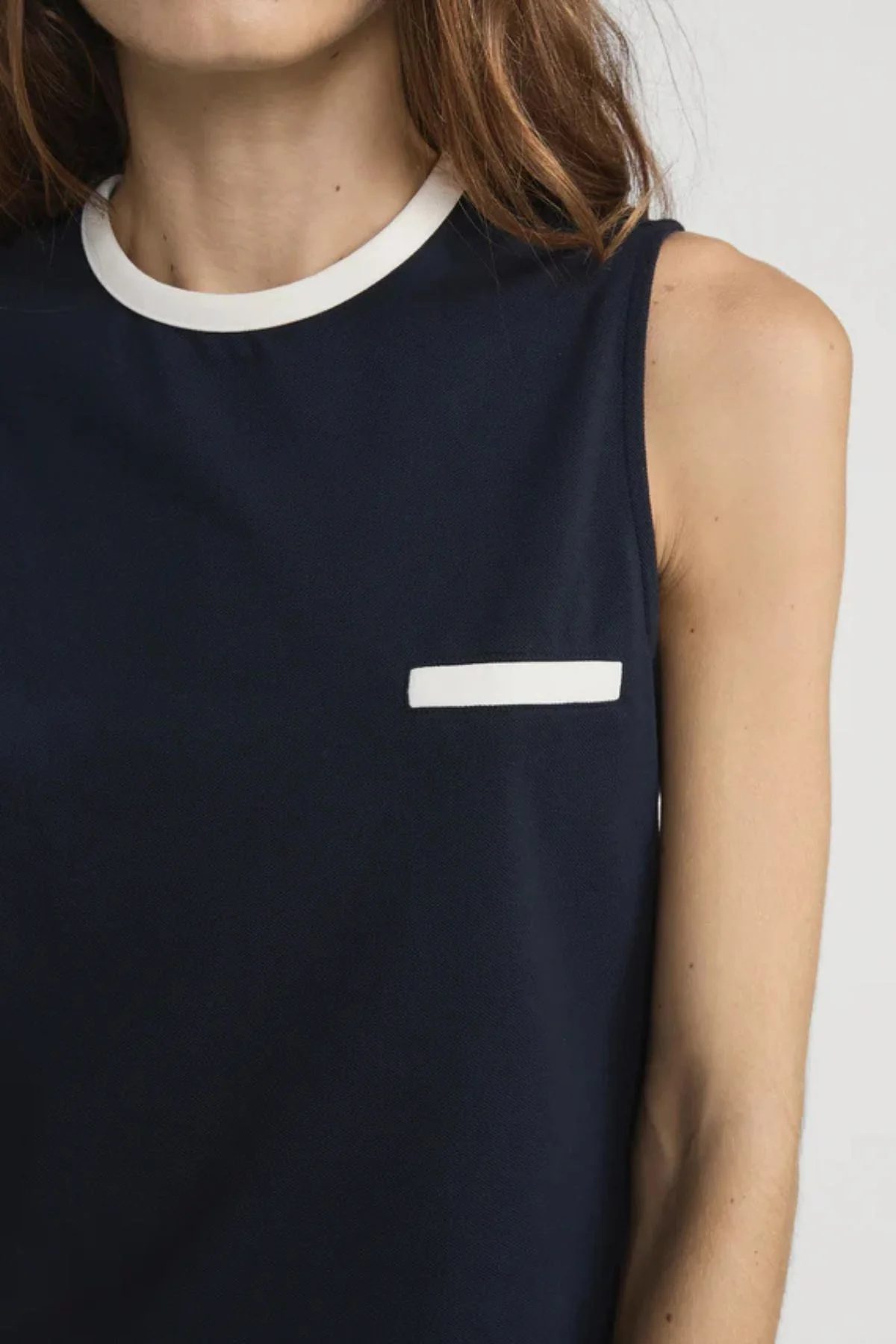 Frame Denim The Pique Pocket Tank - Navy Multi - Image 5