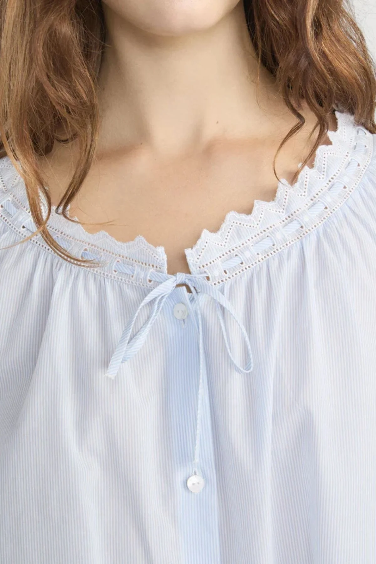 Frame Denim The Serene Top - Powder Blue Multi - Image 4