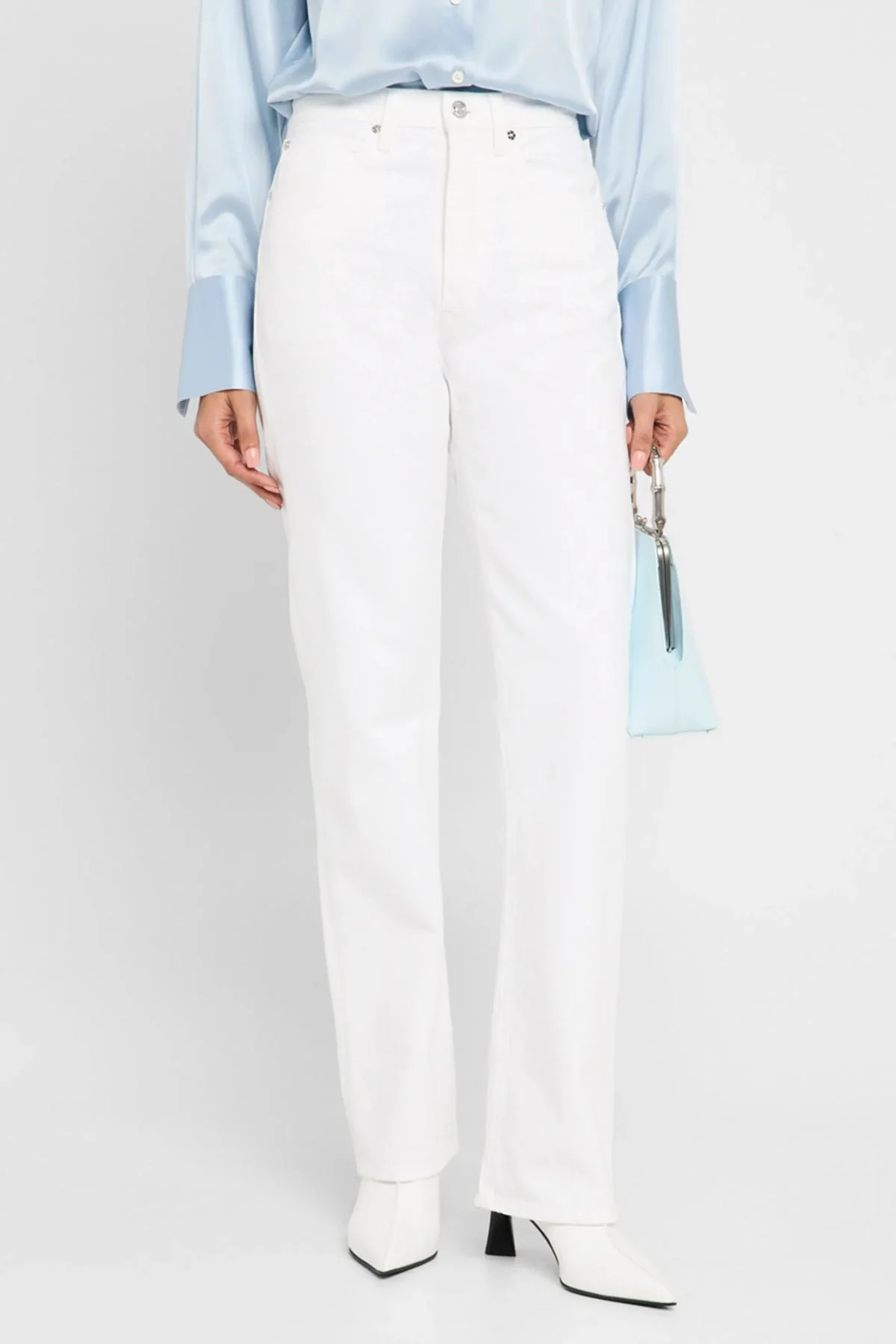 Frame Denim The Vertical  - White - Image 5